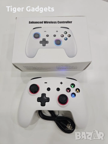 ECHTPower SP02 безжичен геймпад Hall Effect 1000Hz 2.4G USB за PC Switch Android iOS, снимка 5 - Аксесоари - 54277260