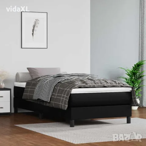 vidaXL Матрак с покет пружини средна твърдост за деца черен 80x160 см изкуствена кожа（SKU: 4016542）, снимка 2 - Матраци - 56109297