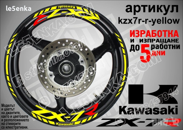Kawasaki ZX-7R кантове и надписи за джанти, снимка 10 - Аксесоари и консумативи - 40242163