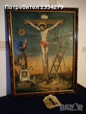 Стари икони в красиви дървени рамки., снимка 5 - Икони - 37870508