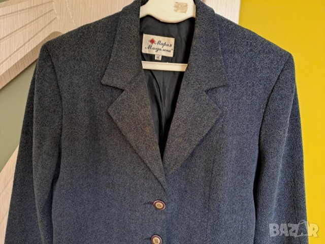 Дамско зимно сако сивосиньо Мария Магдалена размер №46, снимка 8 - Сака - 38315481