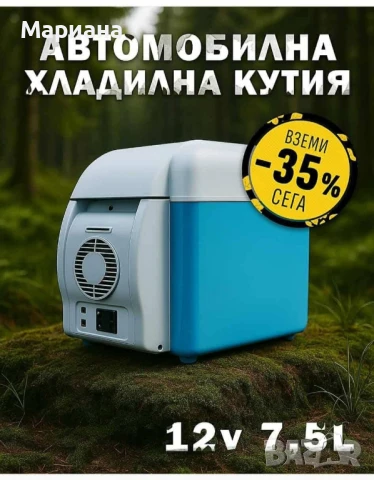 Портативен мини хладилник за автомобил, къмпинг, пикник или дома на 12 волта