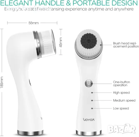  Четка за почистване на лице  5 в 1 VOYOR, снимка 5 - Други - 50034870