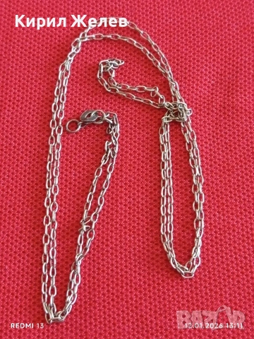 Сребърно колие нежно финно елегантно бижу 52424, снимка 5 - Колиета, медальони, синджири - 53071958