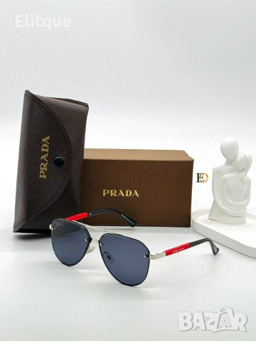 слънчеви очила prada с ув защита,кутия , калъф и кърпичка на марката , снимка 7 - Слънчеви и диоптрични очила - 54215008