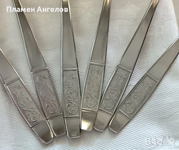 Комплект от 6 броя супени лъжици - СССР-нерж. , снимка 3 - Прибори за хранене, готвене и сервиране - 55712776