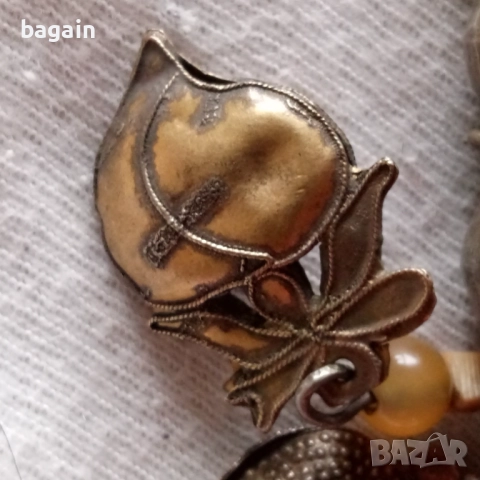 Старинна китайска броеница с амулети., снимка 5 - Антикварни и старинни предмети - 52590504