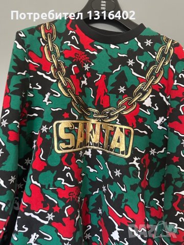 Коледна плътна блуза, размер S/M, снимка 3 - Блузи - 42162905