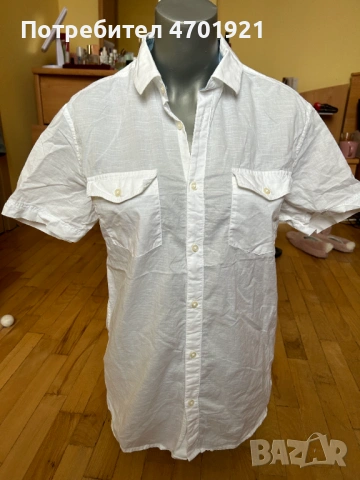 Бяла мъжка риза H&M