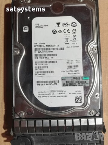 Хард диск Hewlett Packard Enterprise  MB1000GVYZE 1TB SATA 6.0Gb/s, снимка 3 - Твърди дискове - 32031441