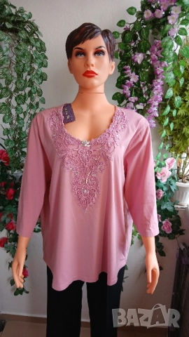 Дамски стилни еластични блузи с дантели., снимка 6 - Блузи с дълъг ръкав и пуловери - 51870911