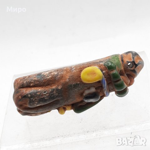 РЕПЛИКА ДРЕВЕН ФИНИКИЙСКИ МЕДАЛЬОН ТАЛИСМАН АМУЛЕТ СТЪКЛО МОЗАЙКА , снимка 5 - Антикварни и старинни предмети - 37921529