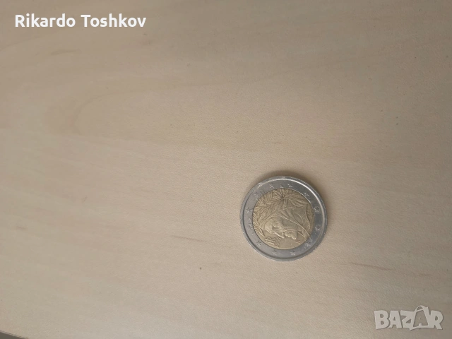 италианска колекционерска монета 2 евро