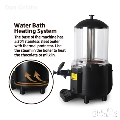 Машина за салеп Don Gelato | Професионална 5 литра водна баня, снимка 5 - Обзавеждане за заведение - 52509019