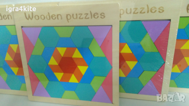 Нов по-голям модел дървена мозайка Цвете в рамка / качество, снимка 6 - Образователни игри - 36571293