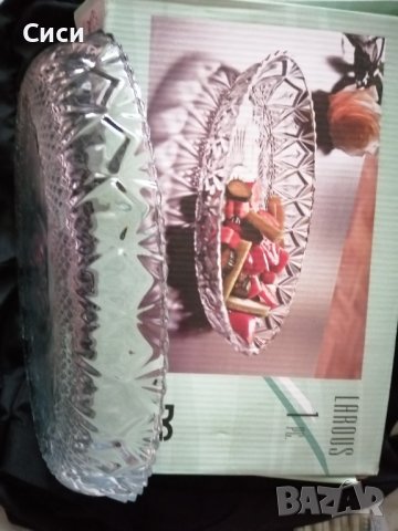 Овално плато кристал, снимка 2 - Форми - 37756314