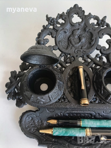 Немска чугунена мастилница от  "Moritz Müller", снимка 4 - Антикварни и старинни предмети - 51756753