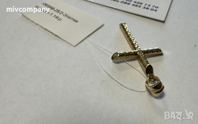 Златна висулка(кръст) 1.14гр., снимка 4 - Колиета, медальони, синджири - 53166298