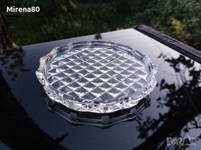 Кристални чинийки/подложки - 6 бр., снимка 3 - Чинии - 52268637