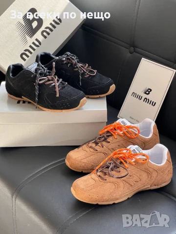 Miu Miu Дамски Черни Маратонки👟Дамски Спортни Обувки Миу Миу Код E754, снимка 2 - Маратонки - 51314948