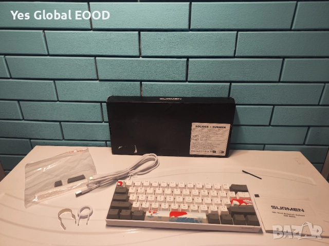 SOLIDEE 60% механична клавиатура 61 клавиша с LED подсветка, снимка 9 - Клавиатури и мишки - 52663359