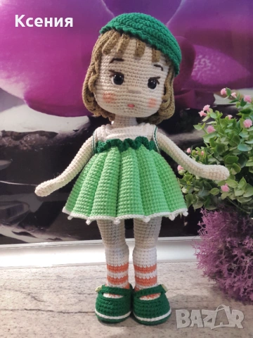 Плетена играчка Кукла Белла, Ръчно изработена, Перфектен подарък, снимка 11 - Плюшени играчки - 48936121