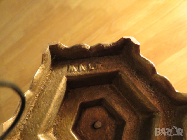 Голям бронзов свещник ханука  МЕНОРА  28х 29см. - еврейски седемсвещник - внос от Израел, Йерусалим, снимка 4 - Антикварни и старинни предмети - 35483515