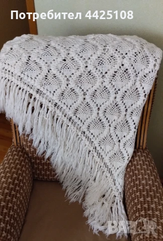 Плетен памучен шал, снимка 2 - Шалове - 51154506
