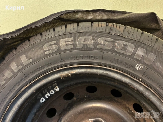 Резервна гума с джанта Шевролет Авео т250 Chevrolet aveo t250, снимка 4 - Гуми и джанти - 51985545