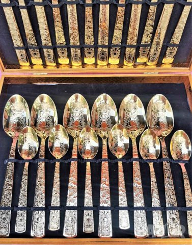 Сервиз за хранене за миялна машина GOLD -47 части за 8 или 6 човека, снимка 5 - Сервизи - 38126051