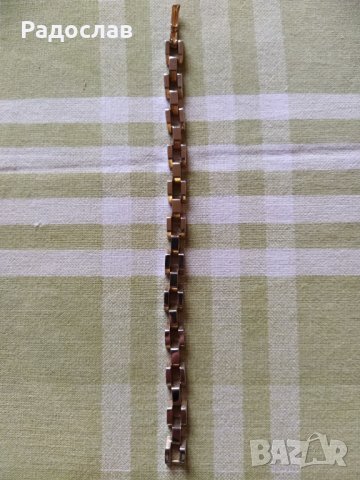 гривна от медицинска стомана в два цвята, снимка 2 - Гривни - 34222869