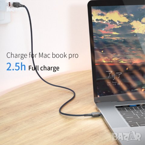 Кабел USB Type C към USB C 60W PD за бързо зареждане, снимка 8 - USB кабели - 31010268