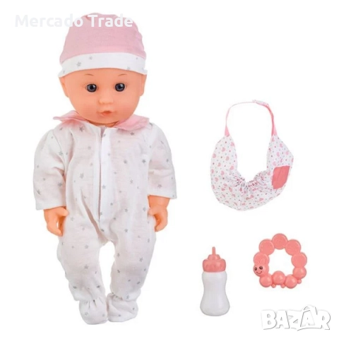 Кукла - бебе Mercado Trade, С аксесоари и кенгуру, 30 см