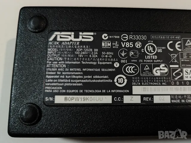 Оригинално зарядно ASUS 19V / 6.32A / 120W, снимка 3 - Части за лаптопи - 49441490