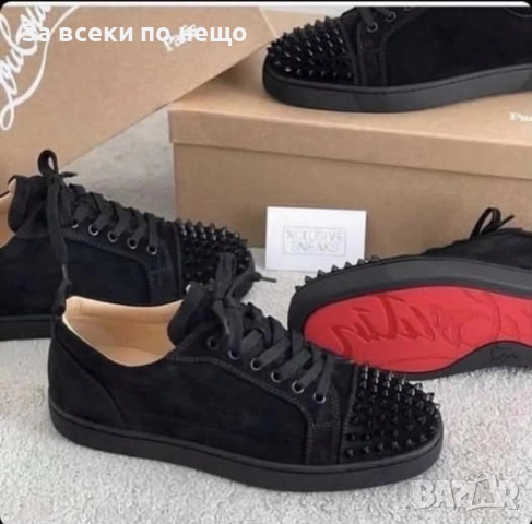 Christian Louboutin Мъжки Черни Спортно-Елегантни Обувки Код P1216