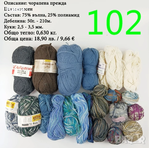 Евтини прежди в малки количества - нови и остатъци , снимка 3 - Други - 52029847