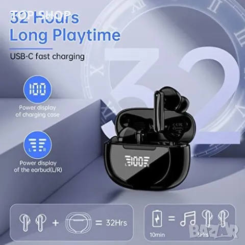 Нови Безжични слушалки Спортни с кутия за зареждане Earbuds за музика, снимка 2 - Bluetooth слушалки - 49450967