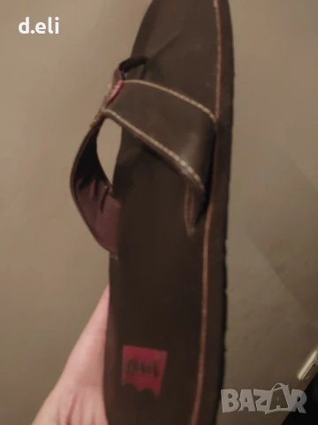 LEVI'S Original. Size 44 100% Leather , снимка 4 - Мъжки чехли - 45072909