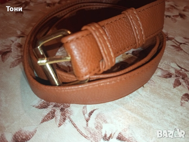 Нов Дамски Кожен Колан 120см., снимка 5 - Колани - 53930939