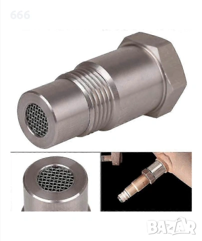 Адаптер за кислороден сензор O2, M18x1.5, неръждаема стомана 304, сребрист, комплект от 2 броя, снимка 6 - Аксесоари и консумативи - 53303019