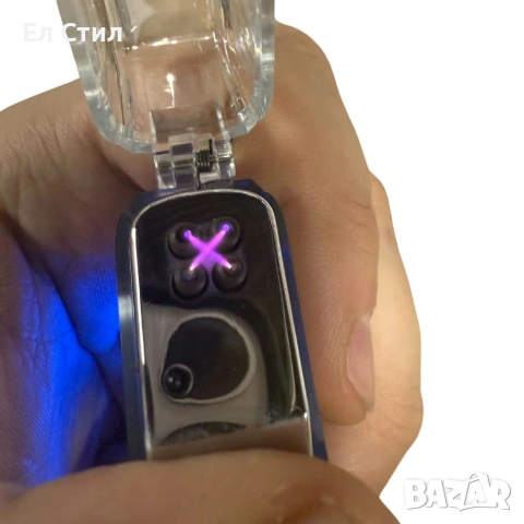 Елегантна прозрачна ветроустойчива запалка с LED светлинки, снимка 16 - Други стоки за дома - 53880022