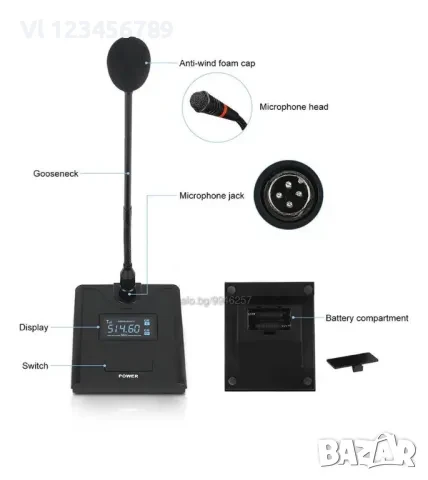 Радиоконферентна система с 4 безжични микрофона SU-KAM SM-400.4 CH, снимка 5 - Микрофони - 50752487