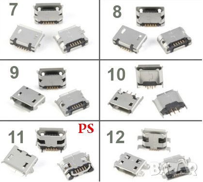 USB micro , USB mini конектор букса  , Female jack SMT, снимка 3 - Ремонт на друга електроника - 40051806