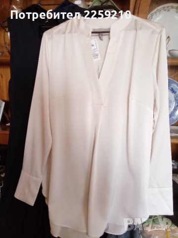 H&M Блуза от тъкана материя с трапецовидна кройка. Нова, снимка 1 - Блузи с дълъг ръкав и пуловери - 36892079
