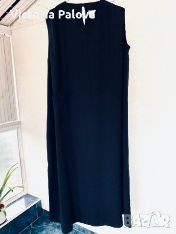 Дълга черна свободна рокля MARQUE NOIRE, снимка 7 - Рокли - 34240284