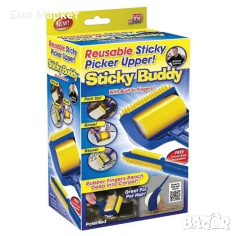 Уред за събиране, почистване на косми от домашни любимци - STICKY BUDDY, снимка 12 - Други стоки за животни - 48835138