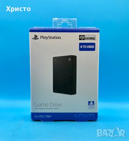НОВО!!! Външен хард диск Seagate 4TB 2.5" Game Drive PS4/PS5 USB 3.0, Black, снимка 1 - Аксесоари - 42889593