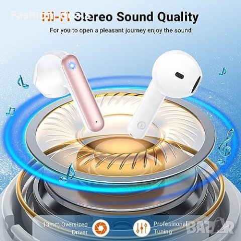 Нови Безжични Bluetooth 5.3 слушалки водоустойчиви за iOS Android, снимка 4 - Bluetooth тонколони - 42202449