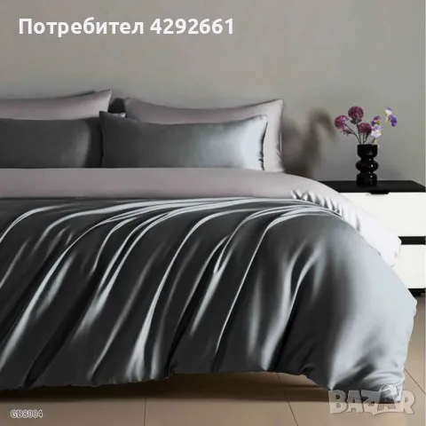 Луксозен комплект от висококачествен памучен сатен Различни цветове , снимка 11 - Спално бельо - 49044948