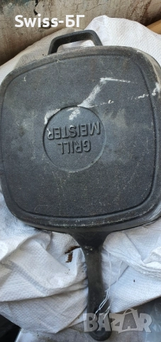 чугунен оребрен тиган , снимка 2 - Съдове за готвене - 51761758